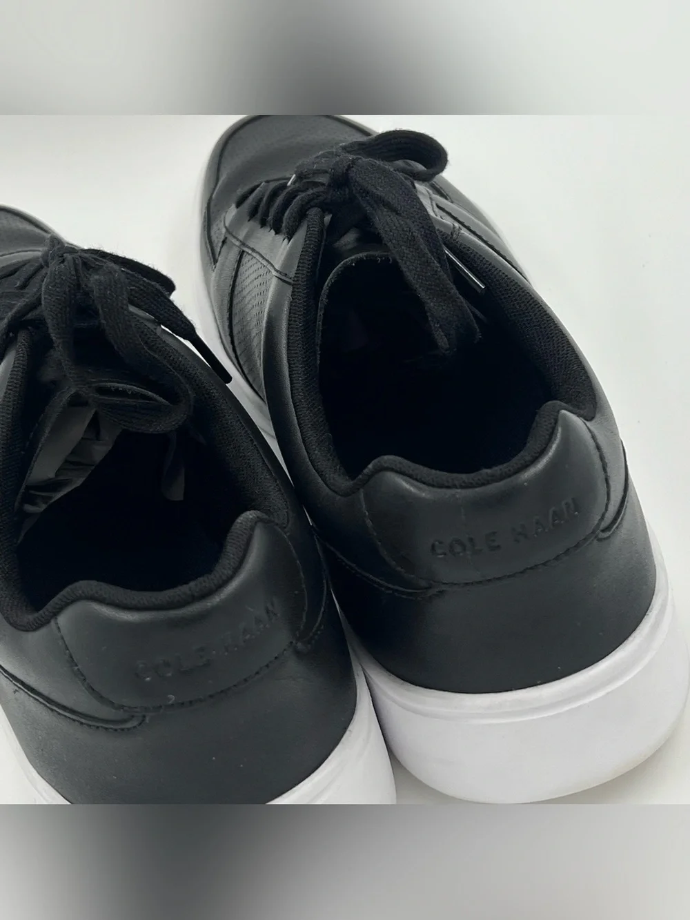 Cole Haan Men’s Grand Crosscourt Perforated Sneaker Black Leather Tennis 13M